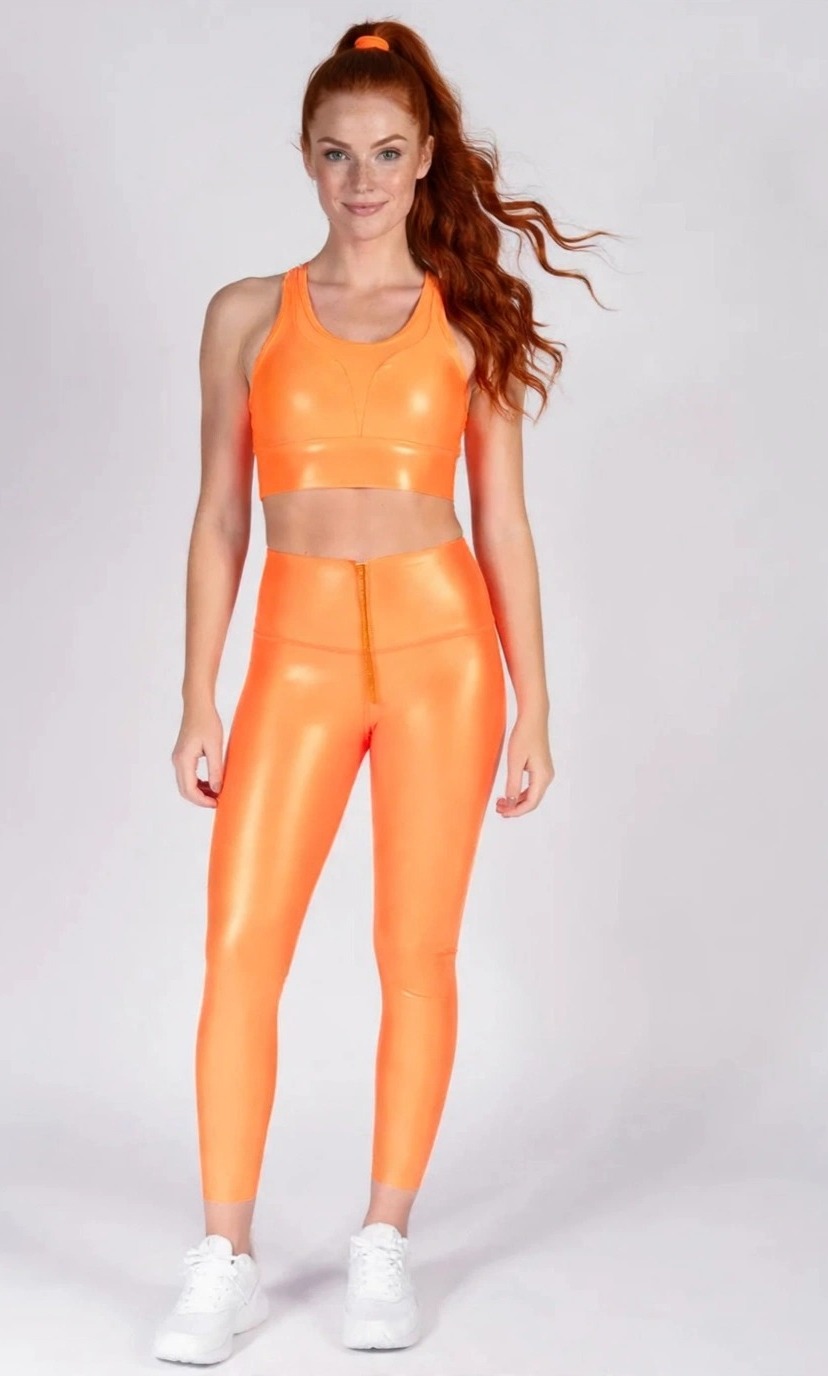 naranja neon con cierre