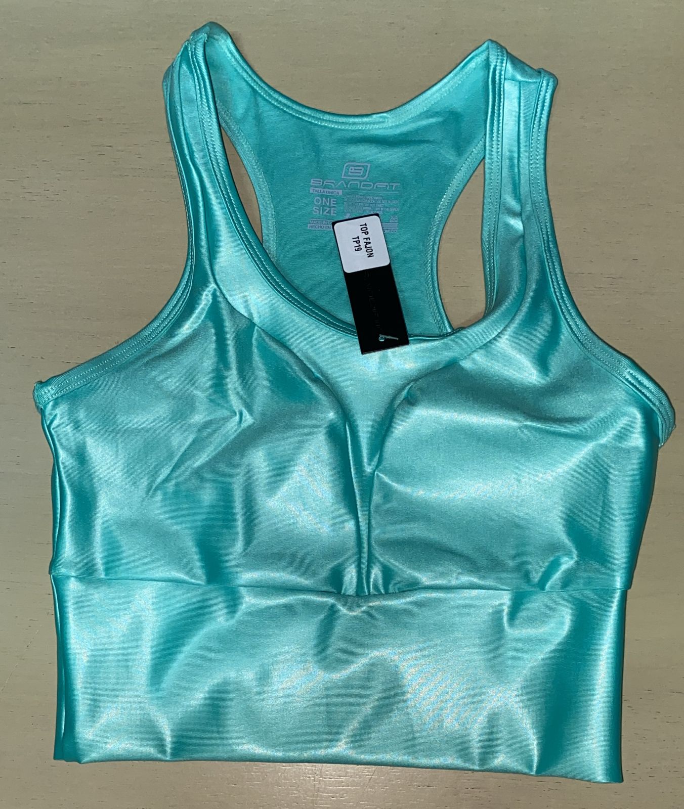 top cuero aqua