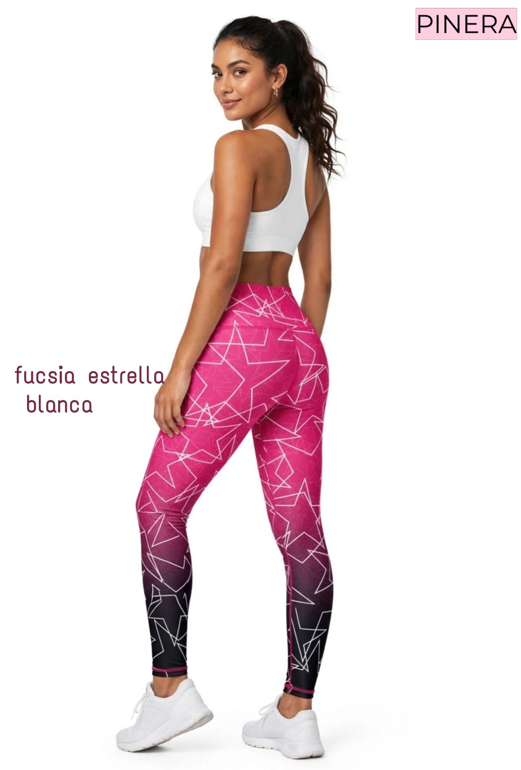fucsia estrella blanca