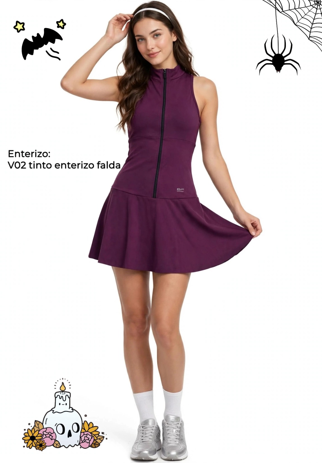 V02 tinto enterizo falda
